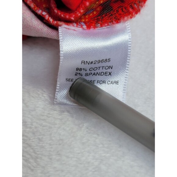 Pendleton Womens Red Paisley Print Pencil Skirt Size 6 Cotton Blend Stretch - Picture 4 of 8